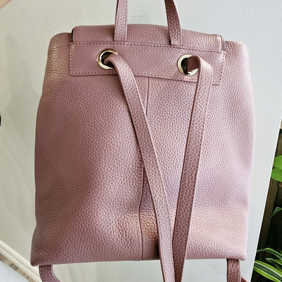 Kate Spade Backpack Pebbled Pink Leather 'Chester Street' Drawstring Backpack - Picture 8 of 16